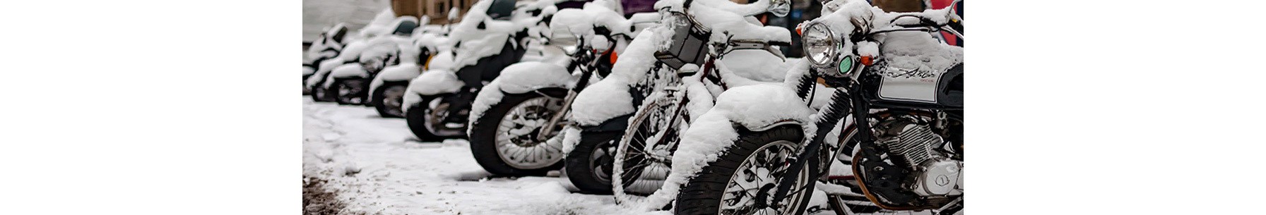motorbikes in snow
