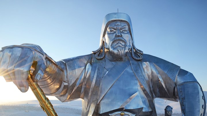 genghis khan warrior statue