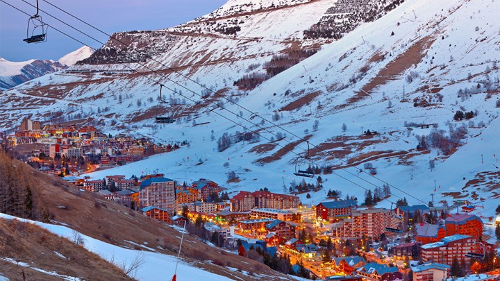 snowy ski resort