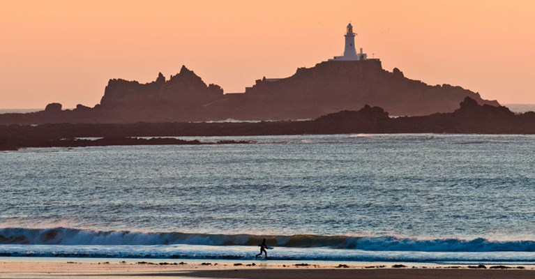 Coastal view in the evening