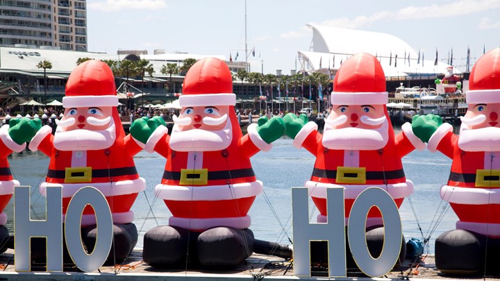 inflatable santas, sydney