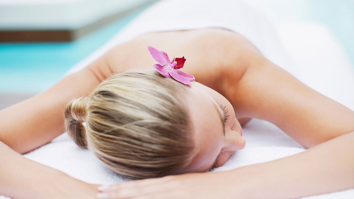 woman relaxing in a spa