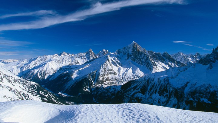 landscape from the top of the alps