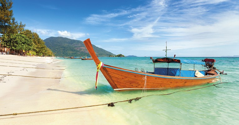 boat on the beach in phuket