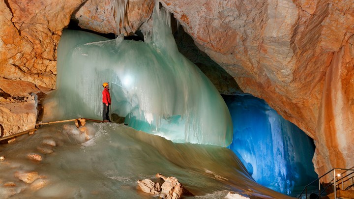 ice cave in eisriesenwelt, austria