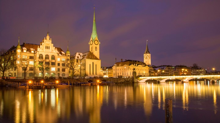 night time in zurich
