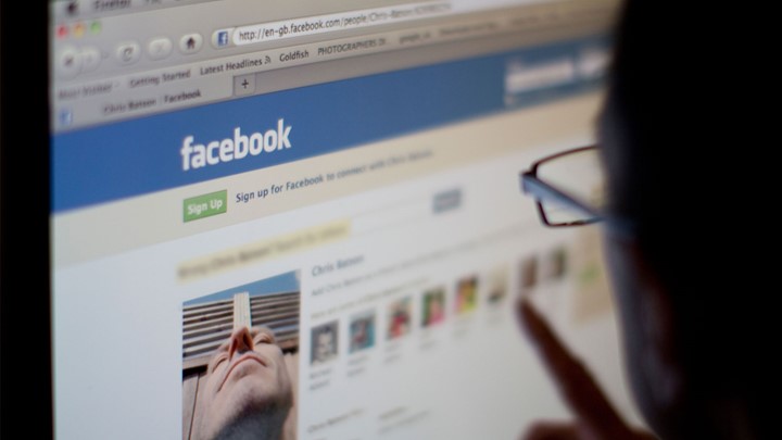 close up of a facebook login page