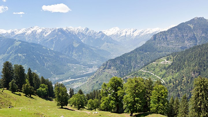 landscape of mountains in india