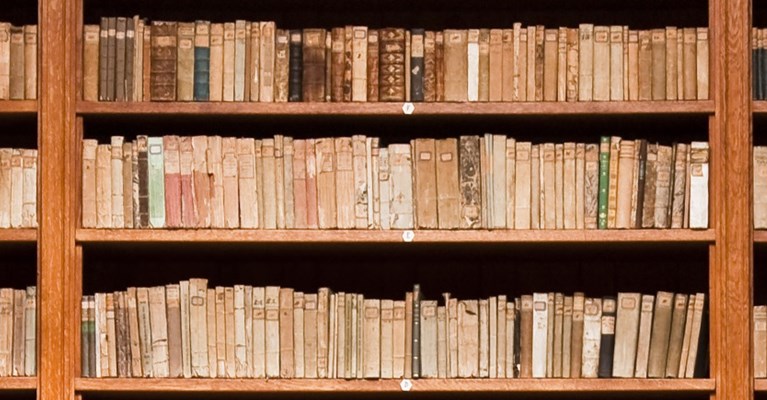 books in a bookcase
