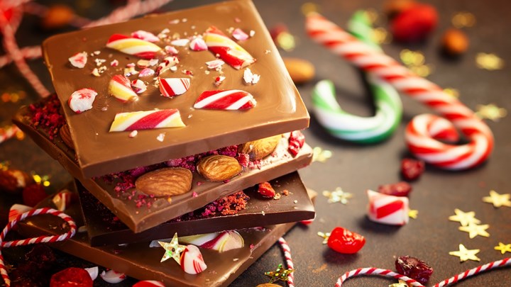 christmas themed chocolates