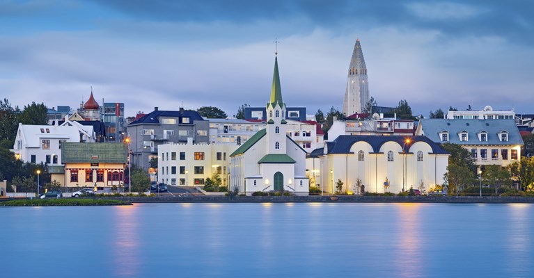 coastal buildings in iceland