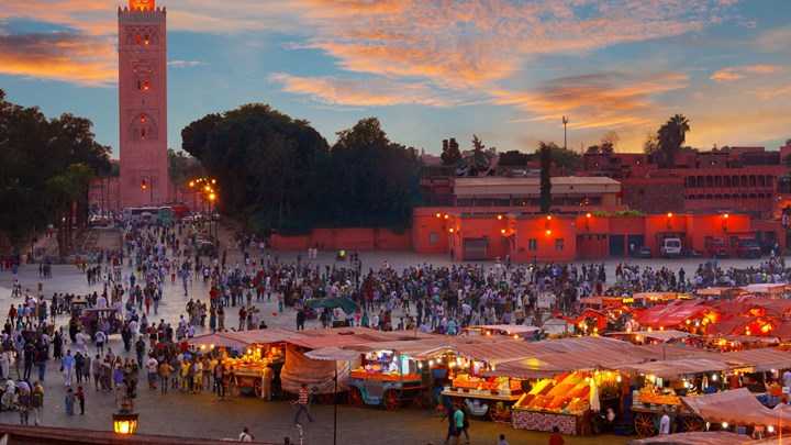 marrakech at sunset