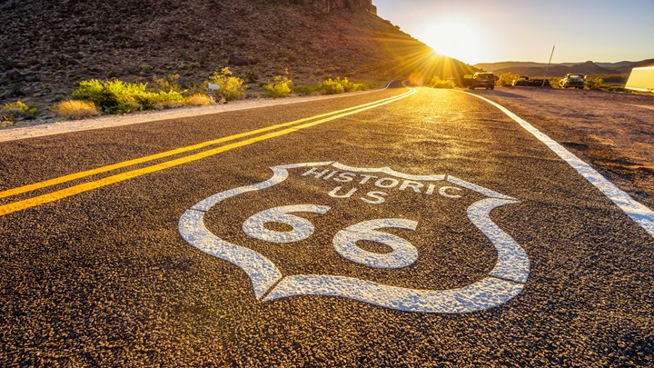 route 66 sunset
